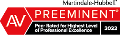 Martindale-Hubbell | AV Preeminent | Peer Rated For Highest Level of Professional Excellence | 2022